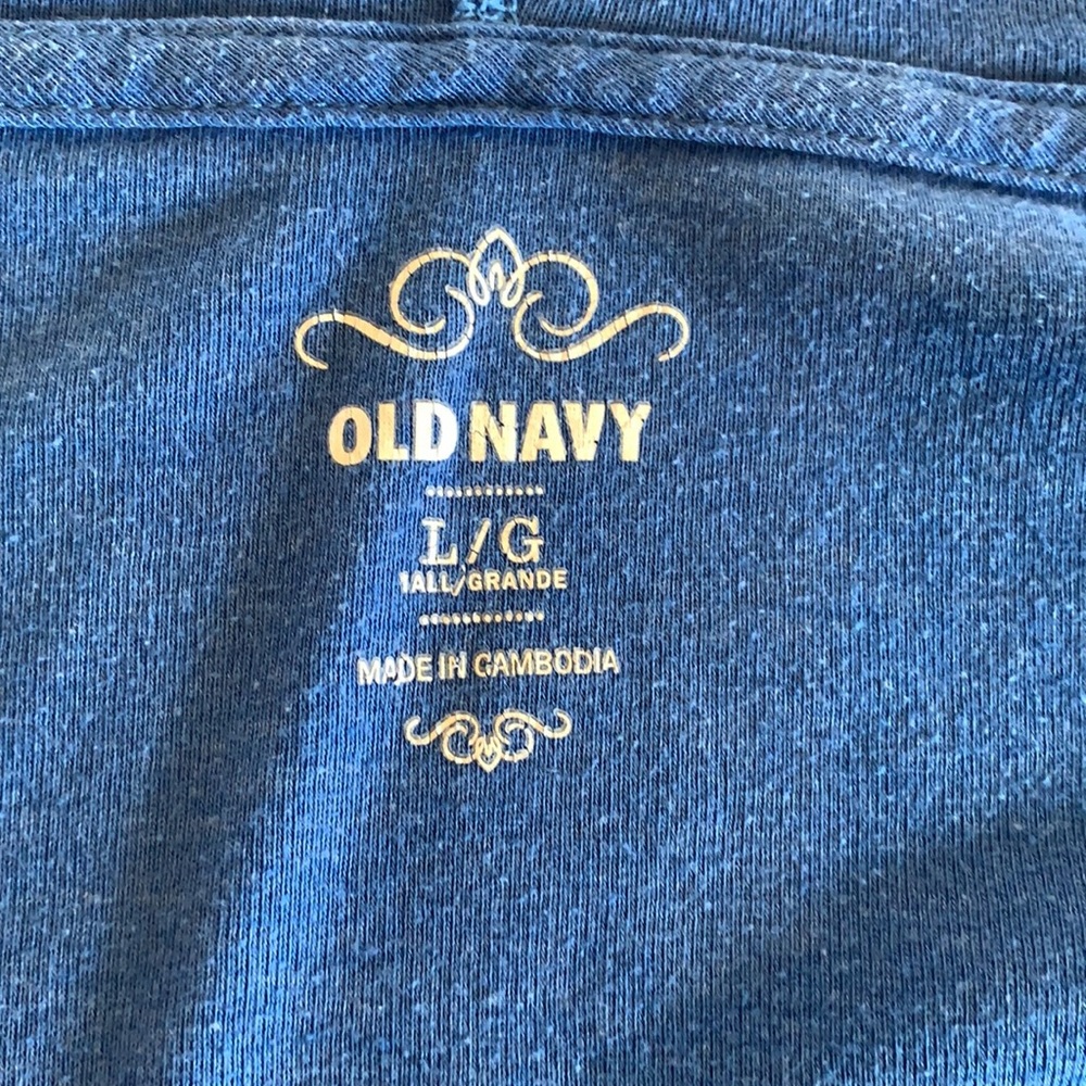 Old Navy blue long sleeve shirt with hood - Picture 4 of 4